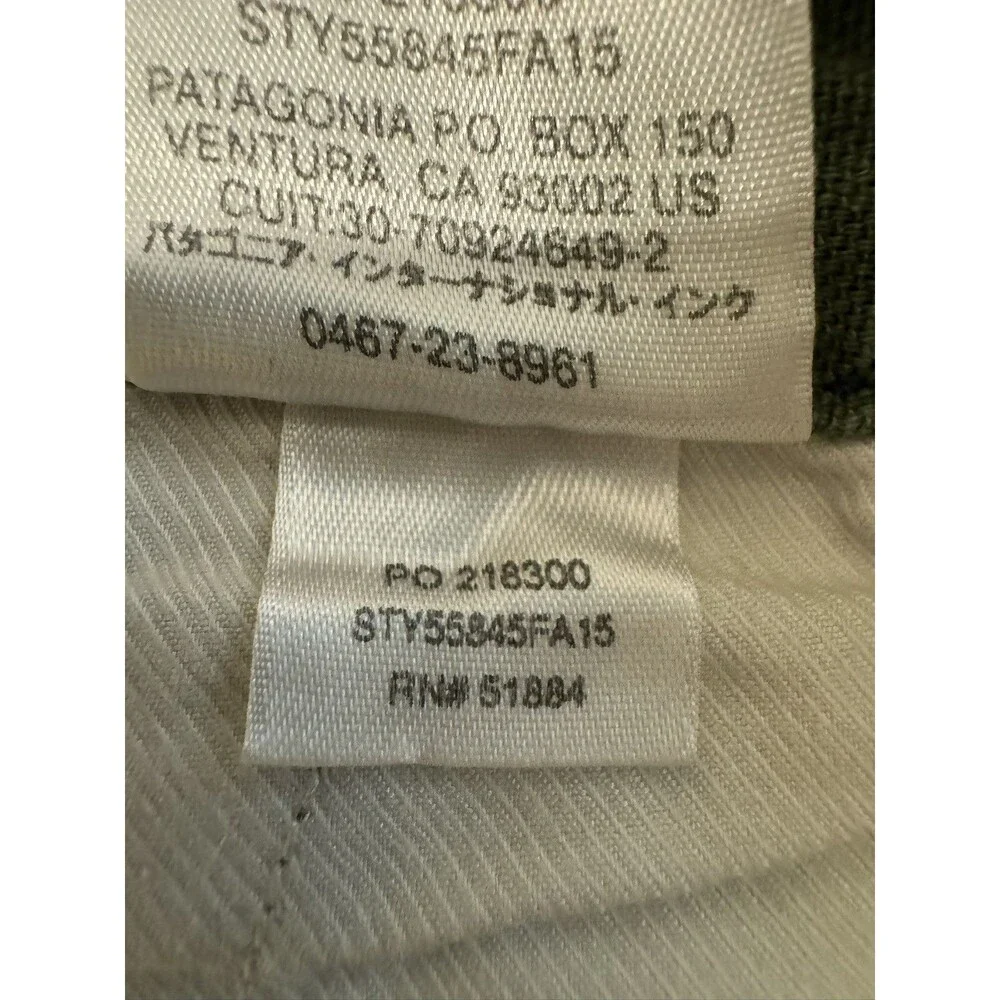Patagonia Duck Pants Mens 33 Green Canvas Straight Organic Cotton Outdoor Hiking - Picture 3 of 10